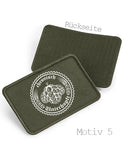 Armee-gruenes-removable-Patch-Snapback-Trucker-Cap-Unterhopft-Retro-Logo-Online-Shop-Kloeterkram