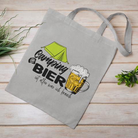 Bio-Baumwolle-Tote-Bag-Camping-und-Bier-online-Shop-Pflanzen-Holzboden-Kloeterkram